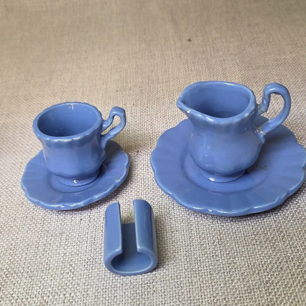Vintage Frenzy Toys 19 Pc Ceramic Miniature Tea‎ Set - 4 Colors -